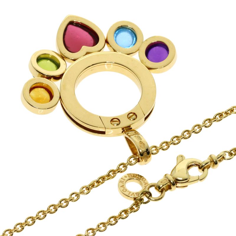Bvlgari Allegra Multicolor Stone Necklace 18K Yellow Gold