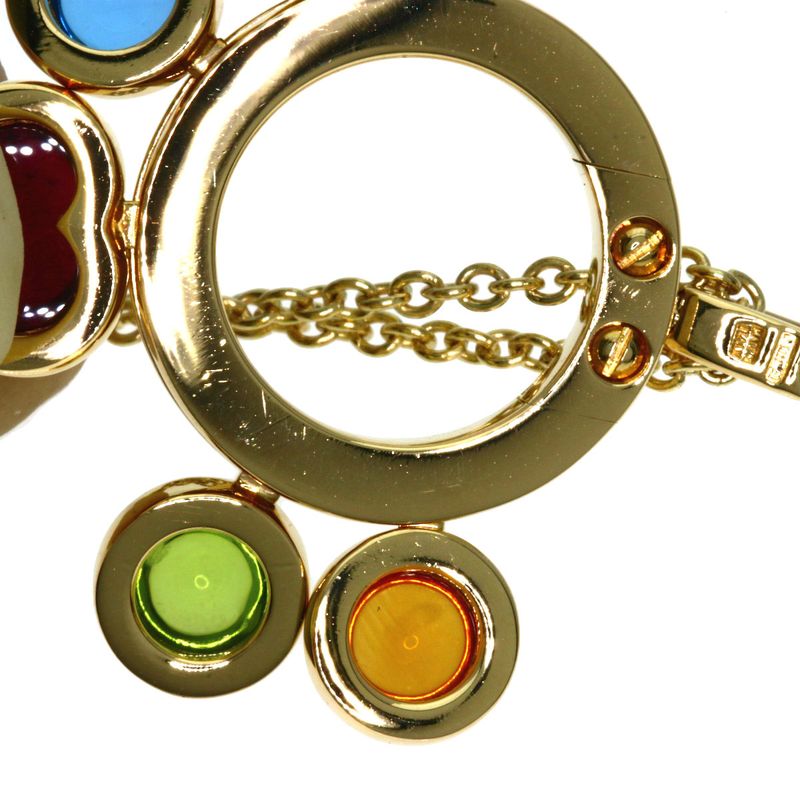 Bvlgari Allegra Multicolor Stone Necklace 18K Yellow Gold