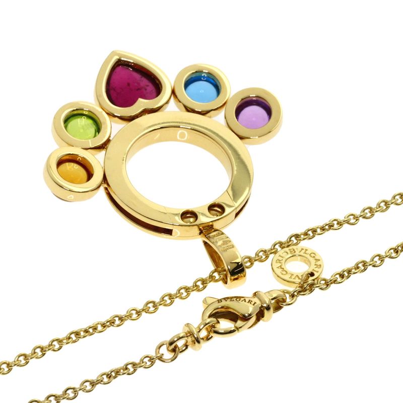Bvlgari Allegra Multicolor Stone Necklace 18K Yellow Gold