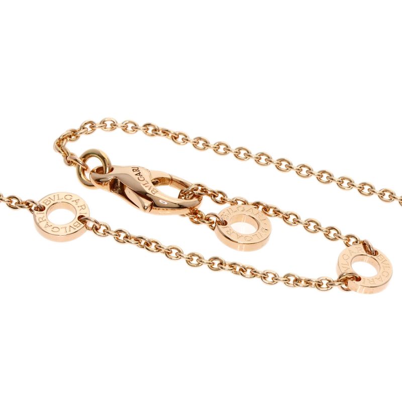 Bvlgari White Ceramic Necklace 18K Pink Gold