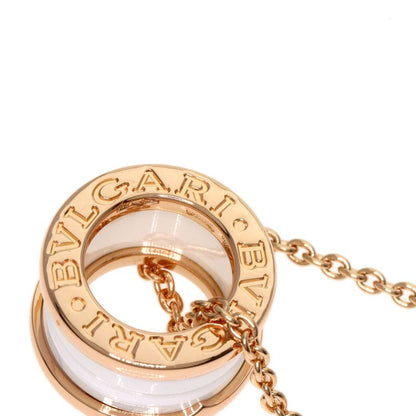 Bvlgari White Ceramic Necklace 18K Pink Gold