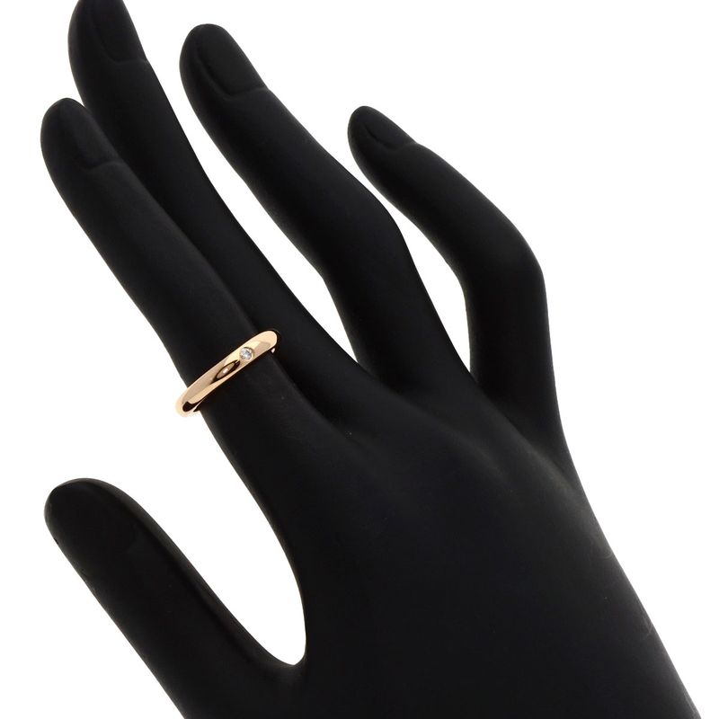 Tiffany & Co. Stacking Band Ring Diamond 18K Pink
