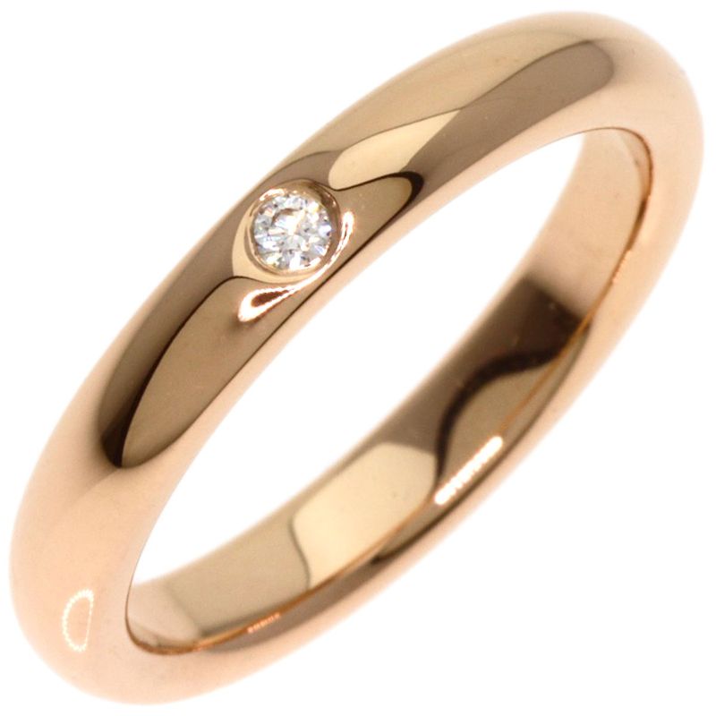 Tiffany & Co. Stacking Band Ring Diamond 18K Pink