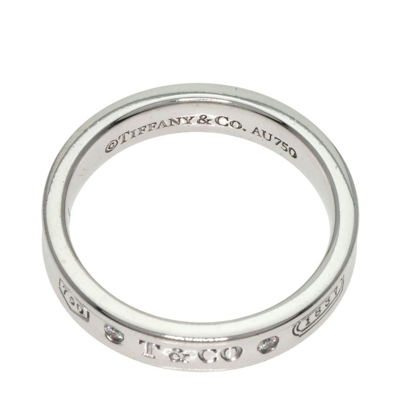 Tiffany & Co. Narrow Diamond Ring 18K White Gold