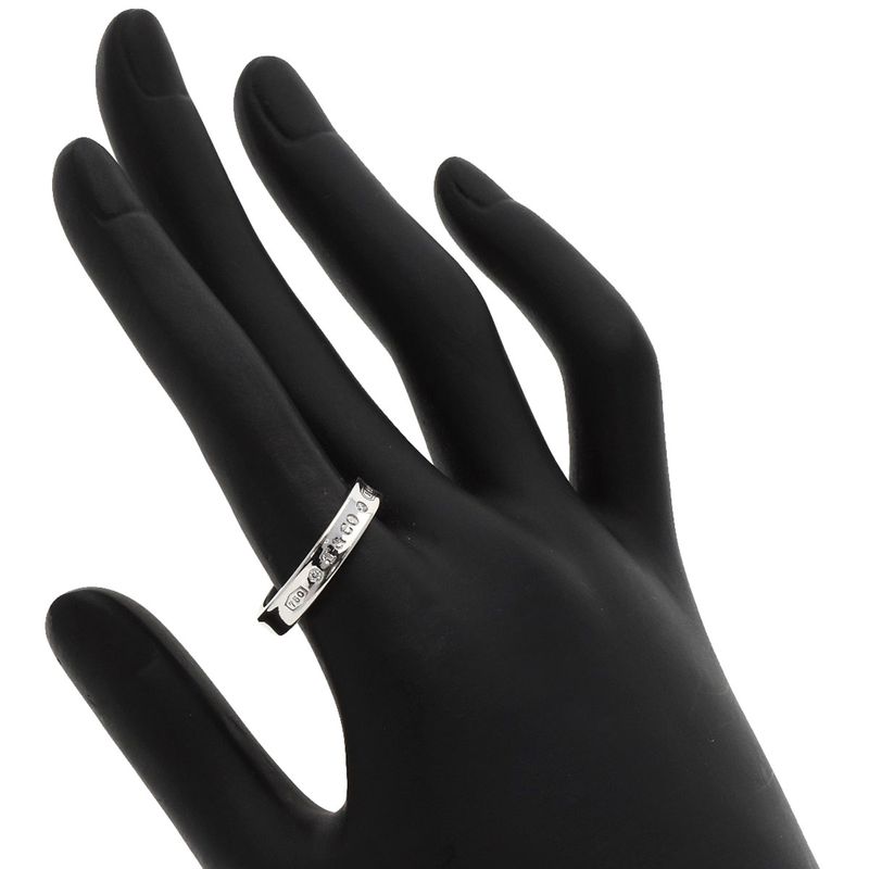 Tiffany & Co. Narrow Diamond Ring 18K White Gold