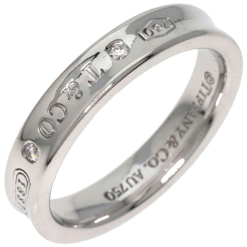 Tiffany & Co. Narrow Diamond Ring 18K White Gold
