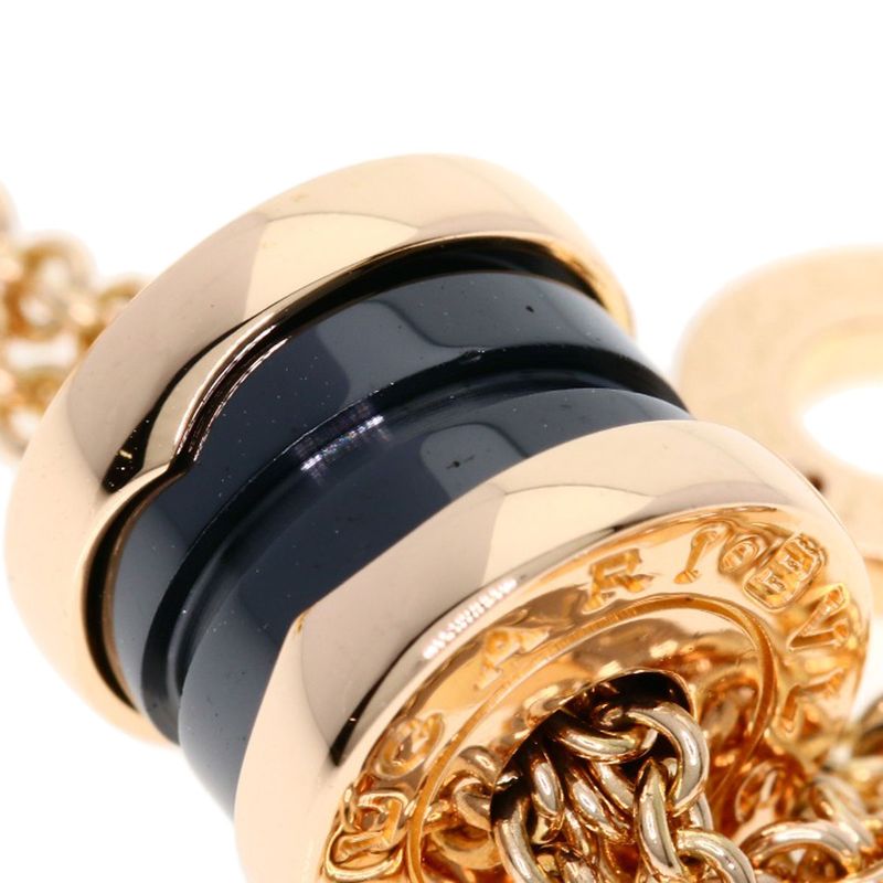 Bvlgari Element Diamond Ceramic Necklace 18K Pink Gold