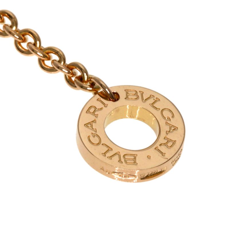 Bvlgari Element Diamond Ceramic Necklace 18K Pink Gold