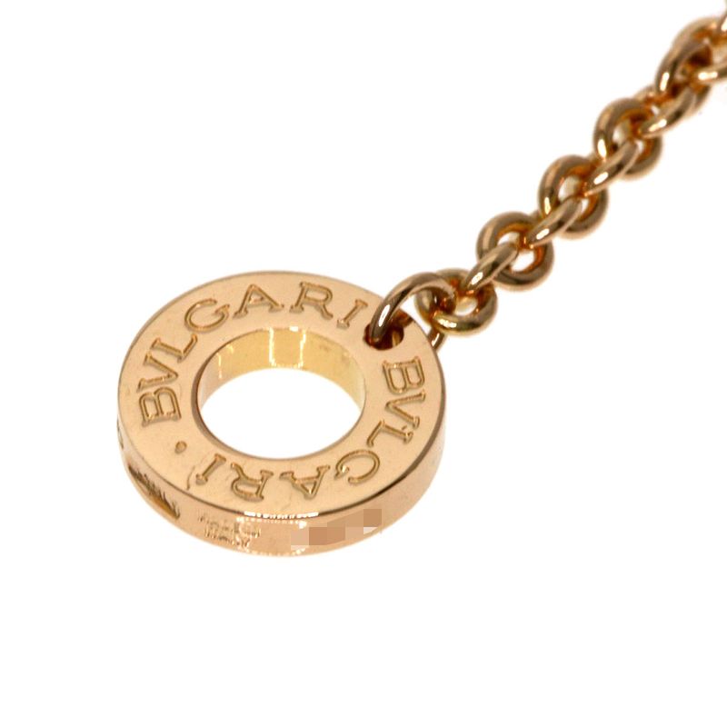 Bvlgari Element Diamond Ceramic Necklace 18K Pink Gold