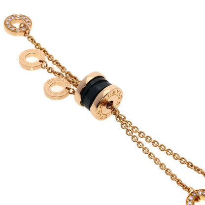 Bvlgari Element Diamond Ceramic Necklace 18K Pink Gold