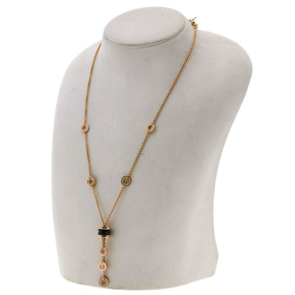 Bvlgari Element Diamond Ceramic Necklace 18K Pink Gold