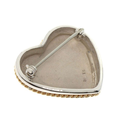 Tiffany & Co. Heart Brooch 18K Yellow Gold