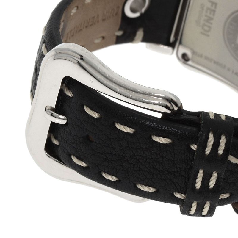 Fendi Buckle Motif Watch SS Leather