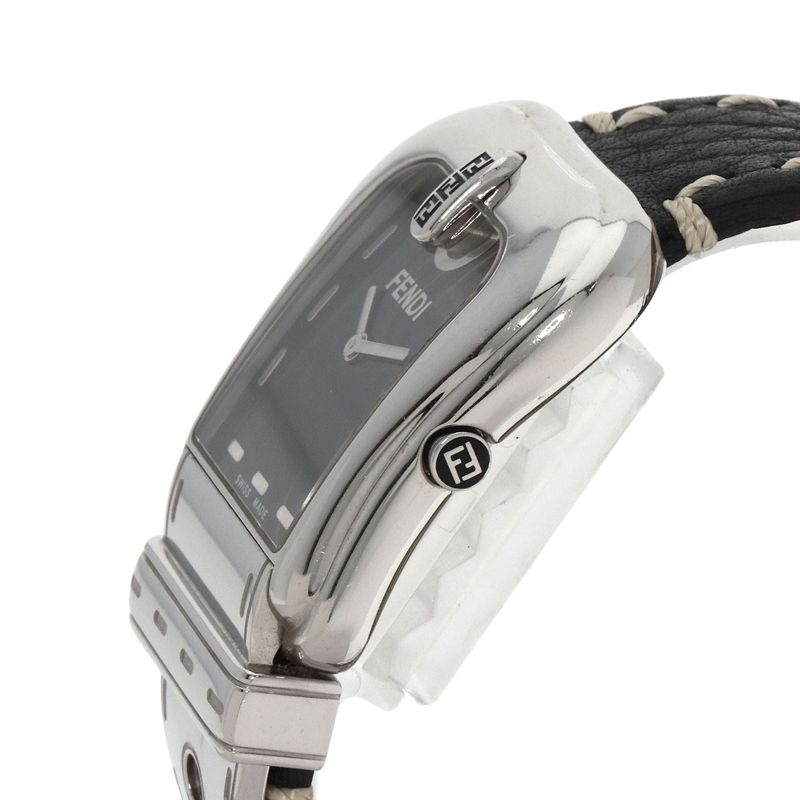 Fendi Buckle Motif Watch SS Leather