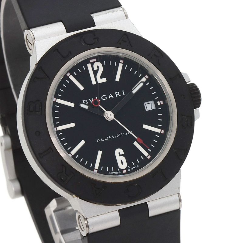 Bvlgari Aluminum Date Watch Rubber