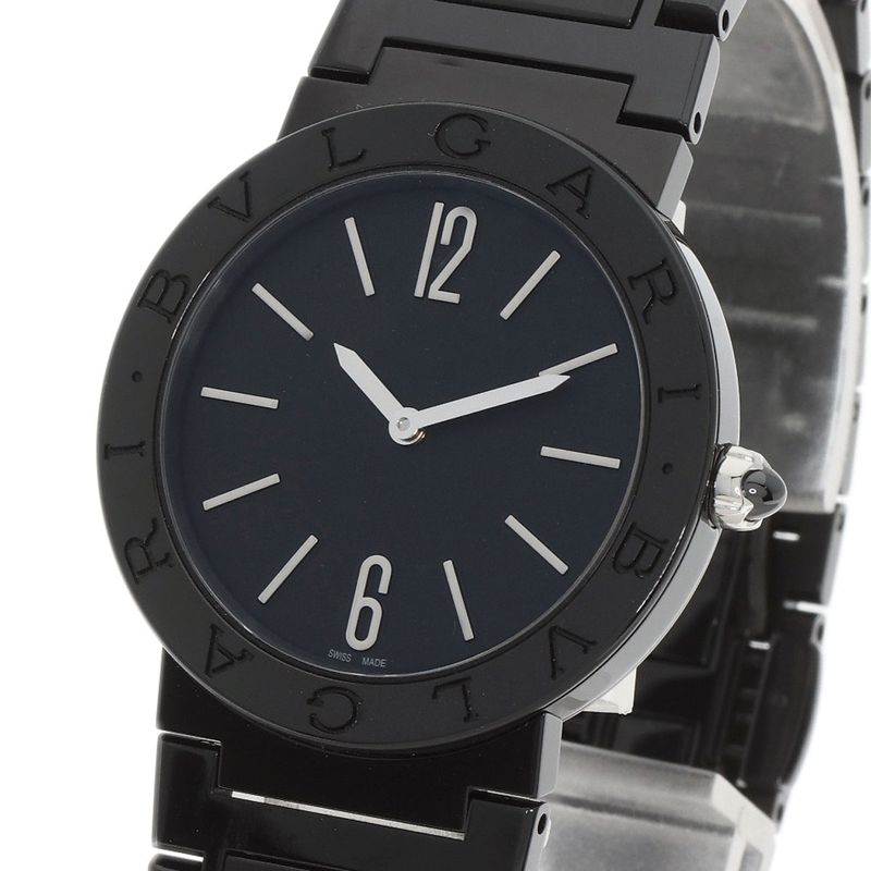 Bvlgari Black Diamond Like Carbon Watch SS Boys