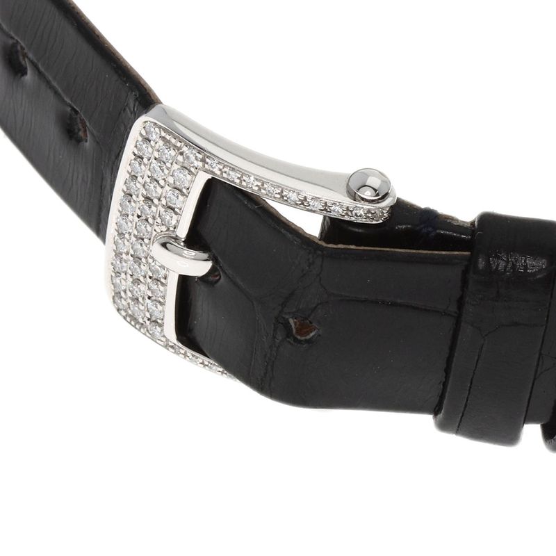 Van Cleef & Arpels Alhambra Watch 18K White Gold Leather
