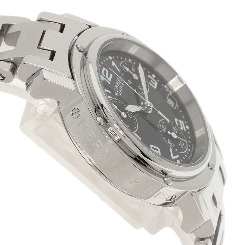 Hermes Clipper Chrono Watch SS