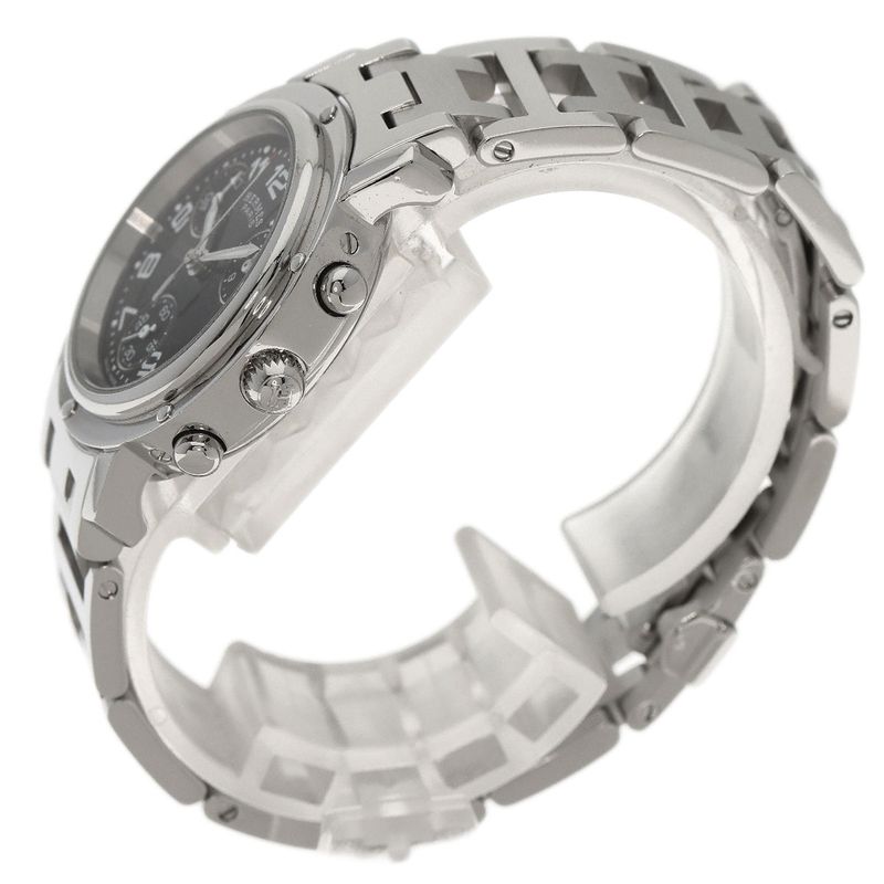 Hermes Clipper Chrono Watch SS