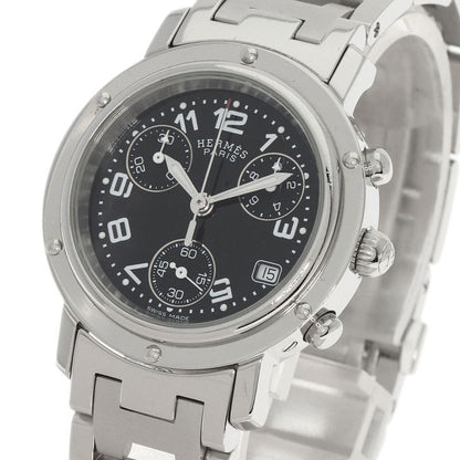 Hermes Clipper Chrono Watch SS