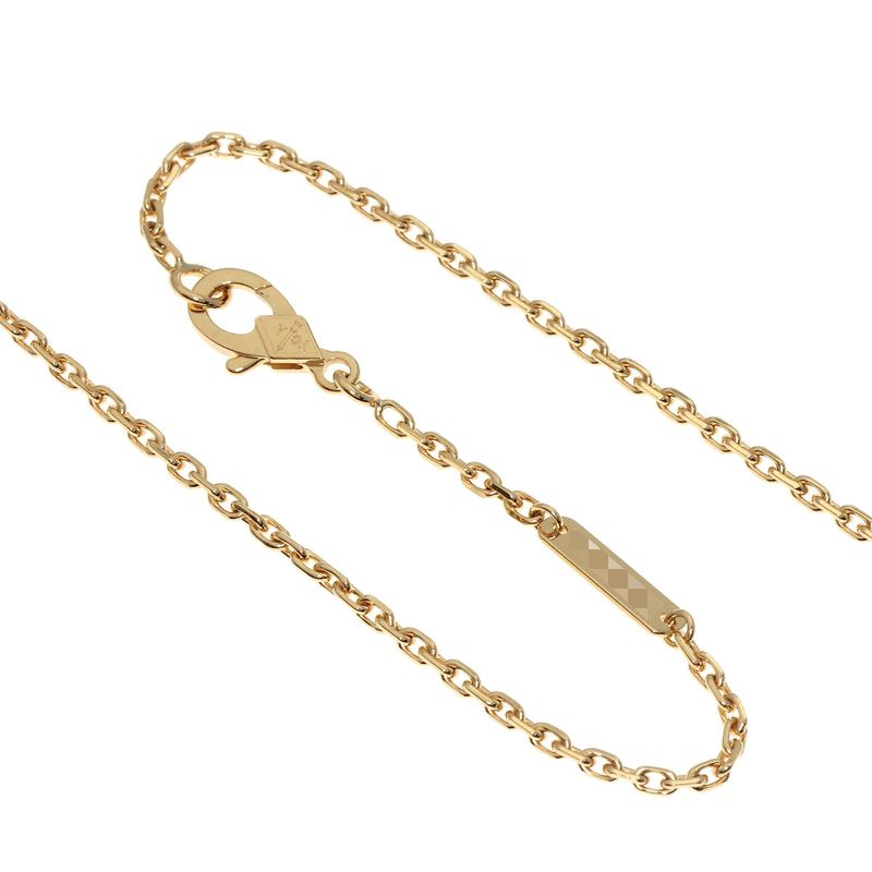 Van Cleef & Arpels Magic Alhambra Blue Agate Necklace 18K Yellow Gold