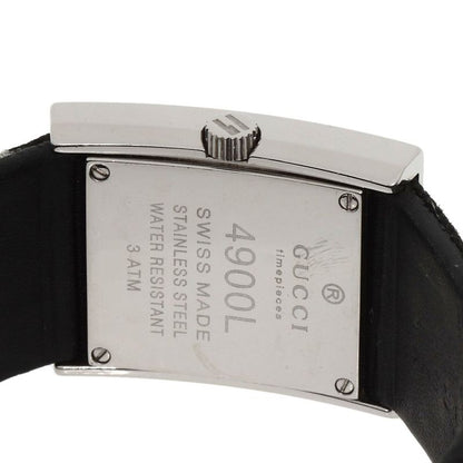 Gucci Square Face Watch SS Leather