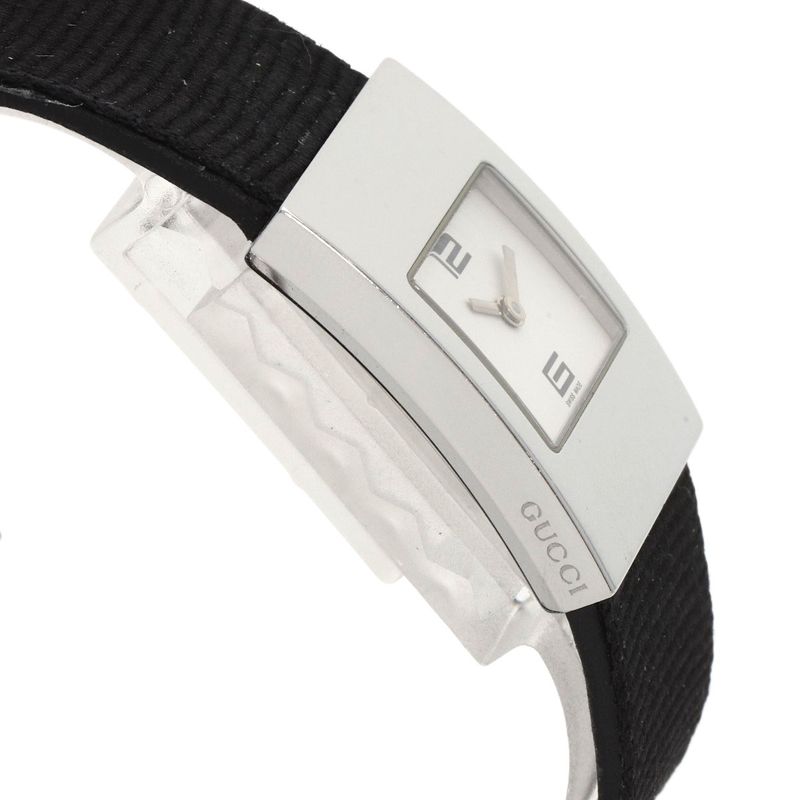 Gucci Square Face Watch SS Leather