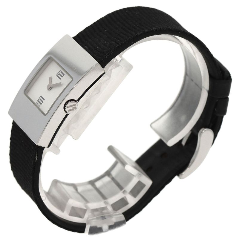 Gucci Square Face Watch SS Leather