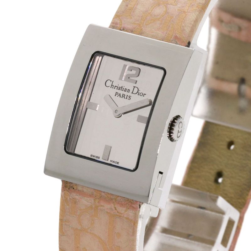 Dior Christian Maris Watch SS Leather
