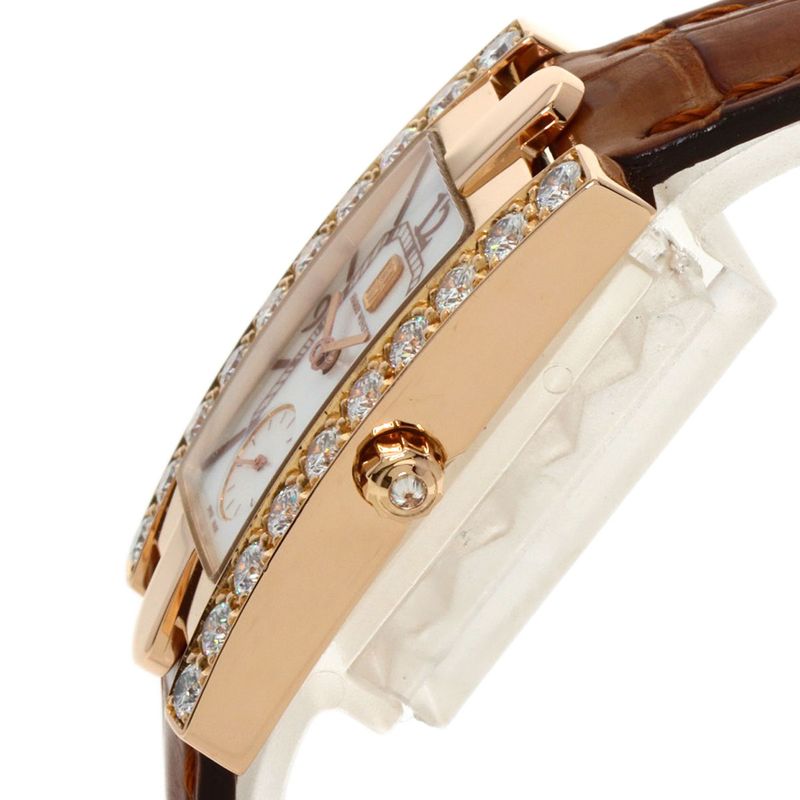 Harry Winston Avenue Watch 18K Pink Gold Leather
