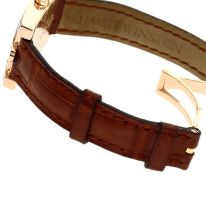 Harry Winston Avenue Watch 18K Pink Gold Leather