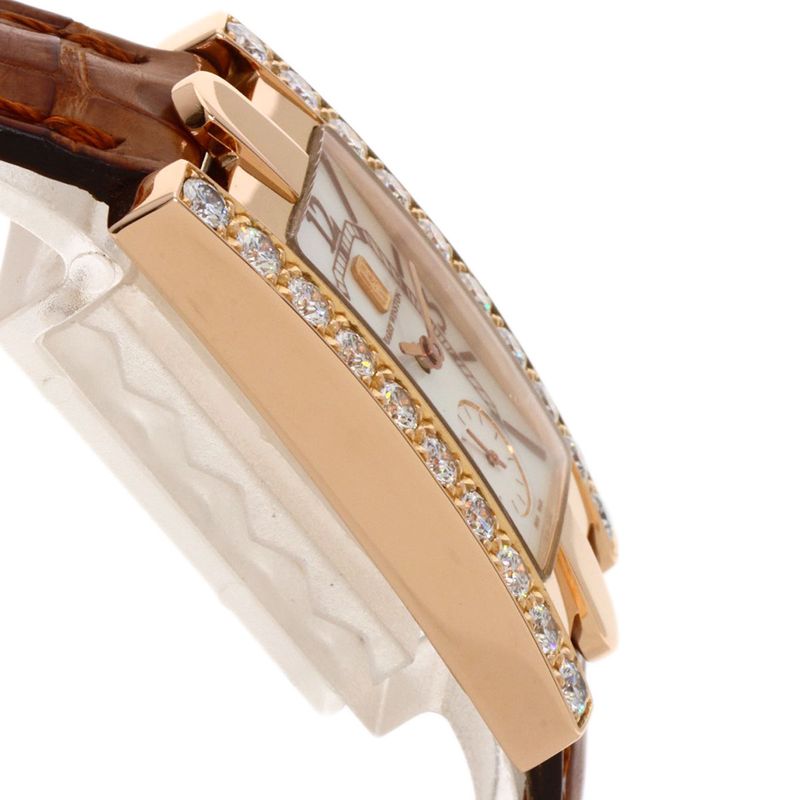 Harry Winston Avenue Watch 18K Pink Gold Leather