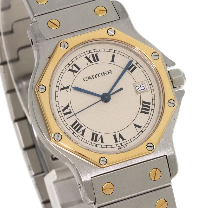 Cartier Santos Octagon LM Watch SS Yellow Gold
