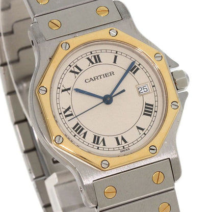 Cartier Santos Octagon LM Watch SS Yellow Gold