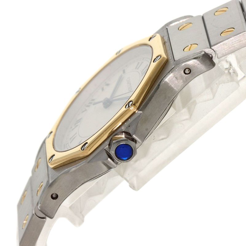 Cartier Santos Octagon LM Watch SS Yellow Gold