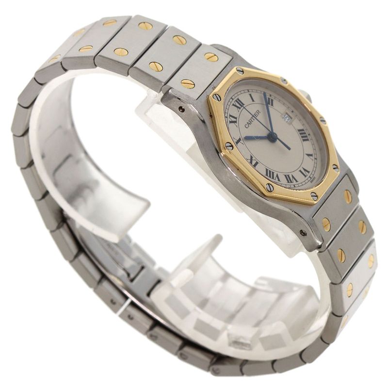 Cartier Santos Octagon LM Watch SS Yellow Gold