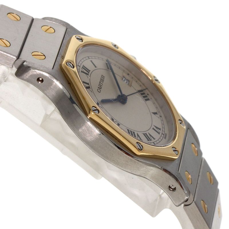 Cartier Santos Octagon LM Watch SS Yellow Gold