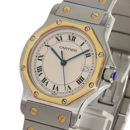 Cartier Santos Octagon LM Watch SS Yellow Gold