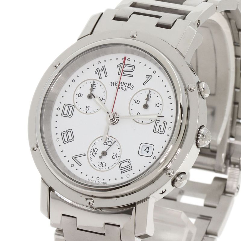 Hermes Clipper Chronograph Watch SS