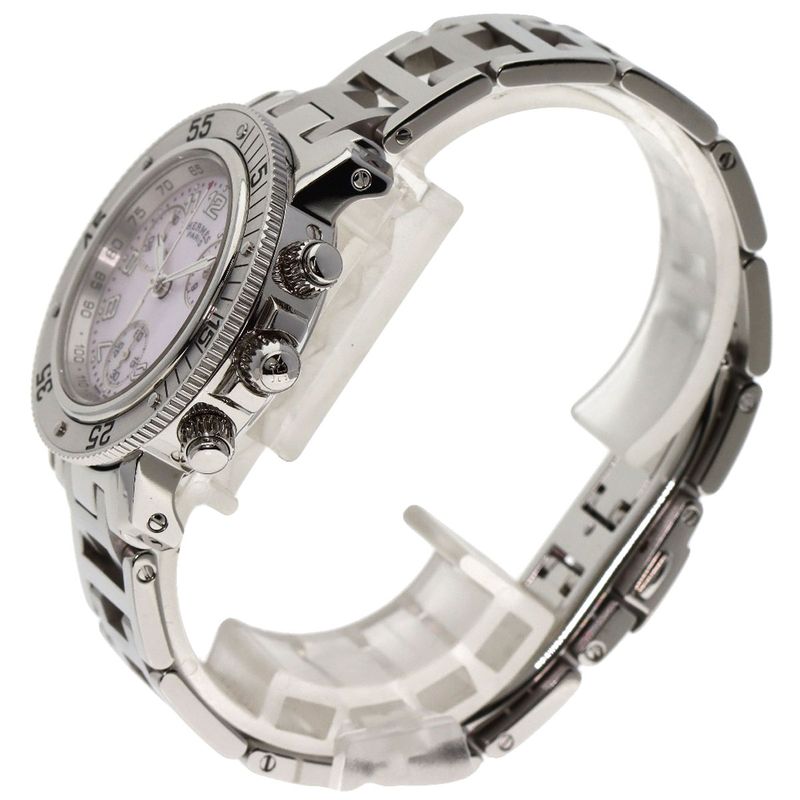 Hermes Clipper Diver Chronograph New Buckle Watch SS