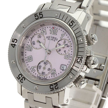 Hermes Clipper Diver Chronograph New Buckle Watch SS
