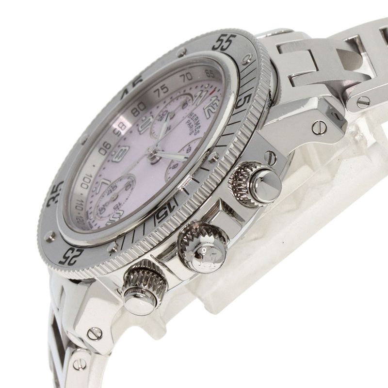 Hermes Clipper Diver Chronograph New Buckle Watch SS