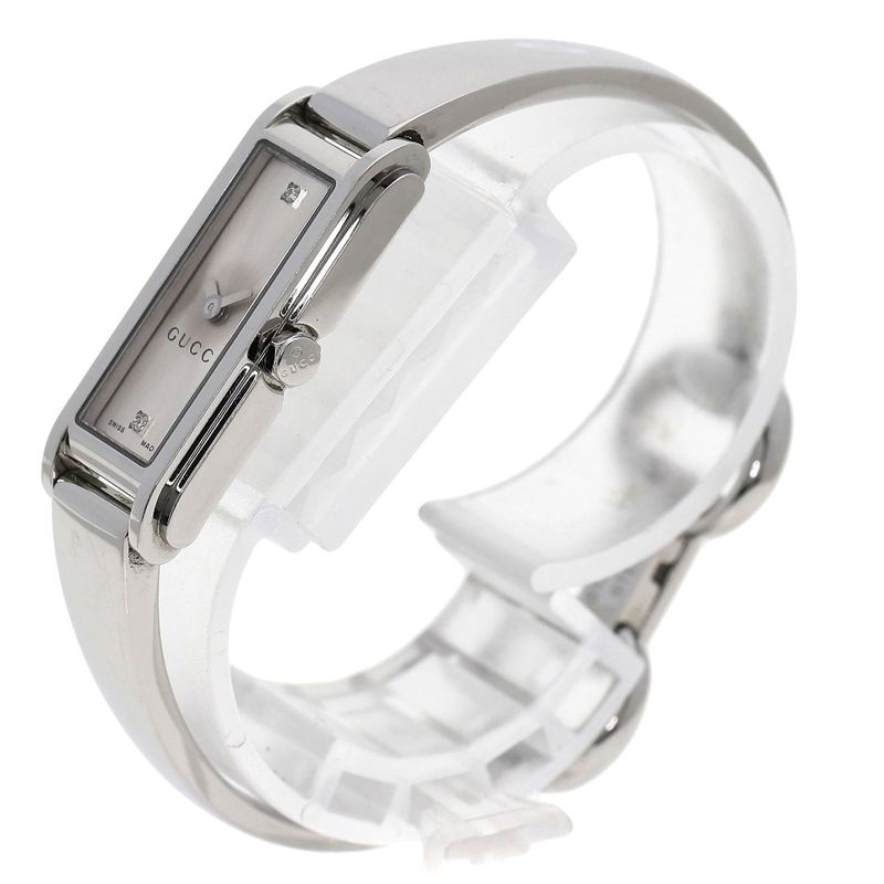 Gucci 109 Square Face Diamond Watch SS