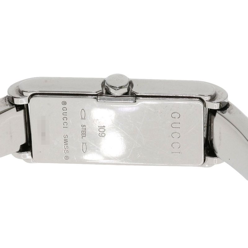 Gucci 109 Square Face Diamond Watch SS