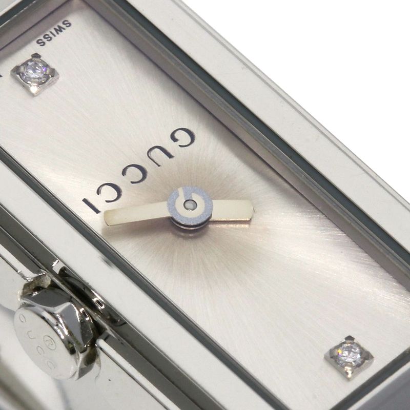 Gucci 109 Square Face Diamond Watch SS