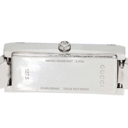Gucci 127.5 Square Face Bezel Diamond Watch SS