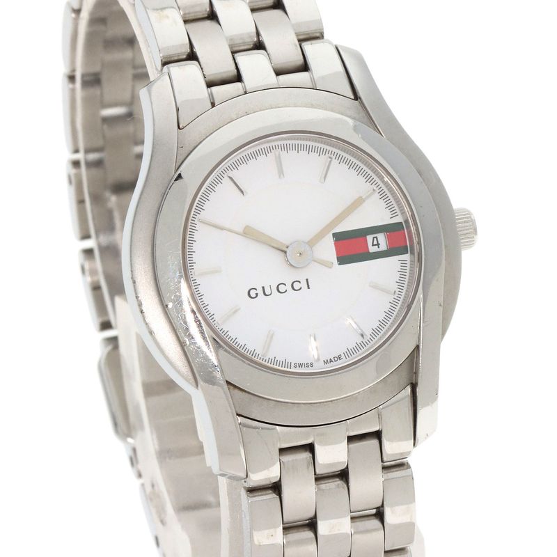 Gucci Round Face Watch SS