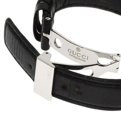 Gucci Round Face Watch SS Leather
