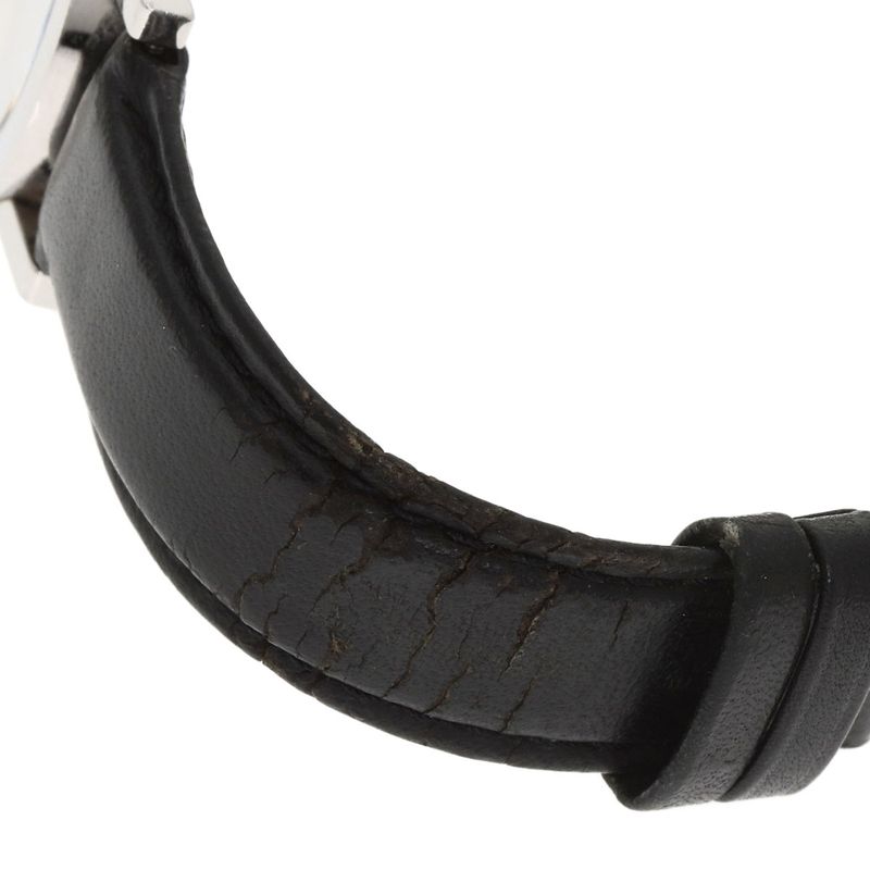 Gucci Round Face Watch SS Leather