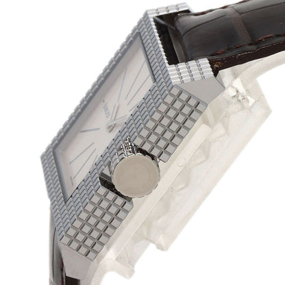 Gucci Square Face Watch SS Leather